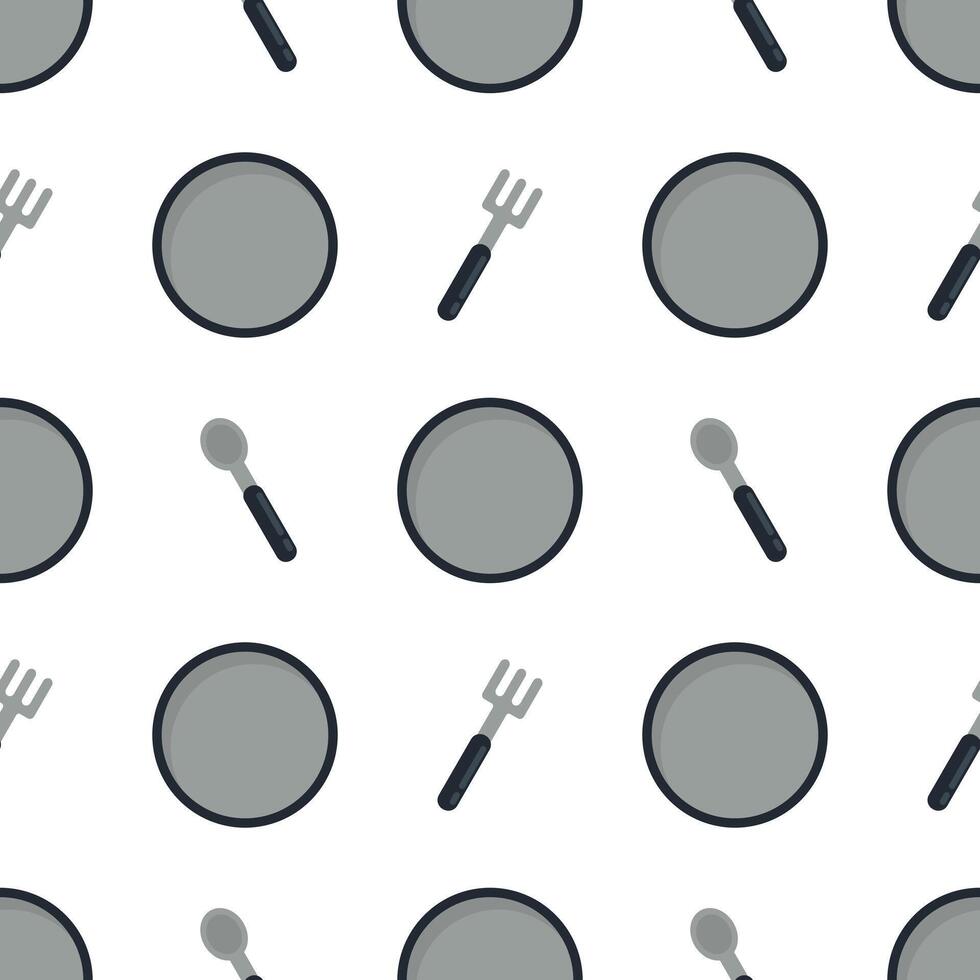 cutlery seamless pattern vector