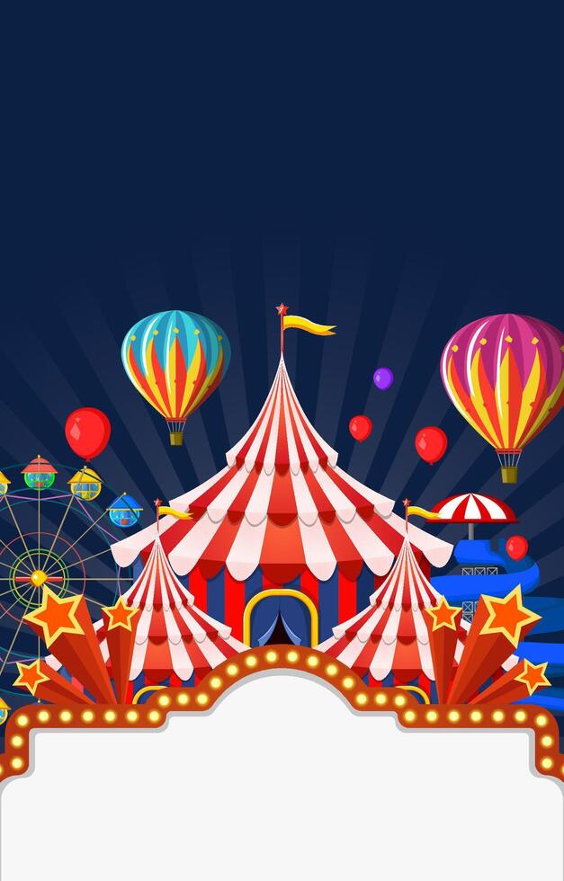 carnival background template. Fiesta, holiday poster, party flyer, greeting card vector