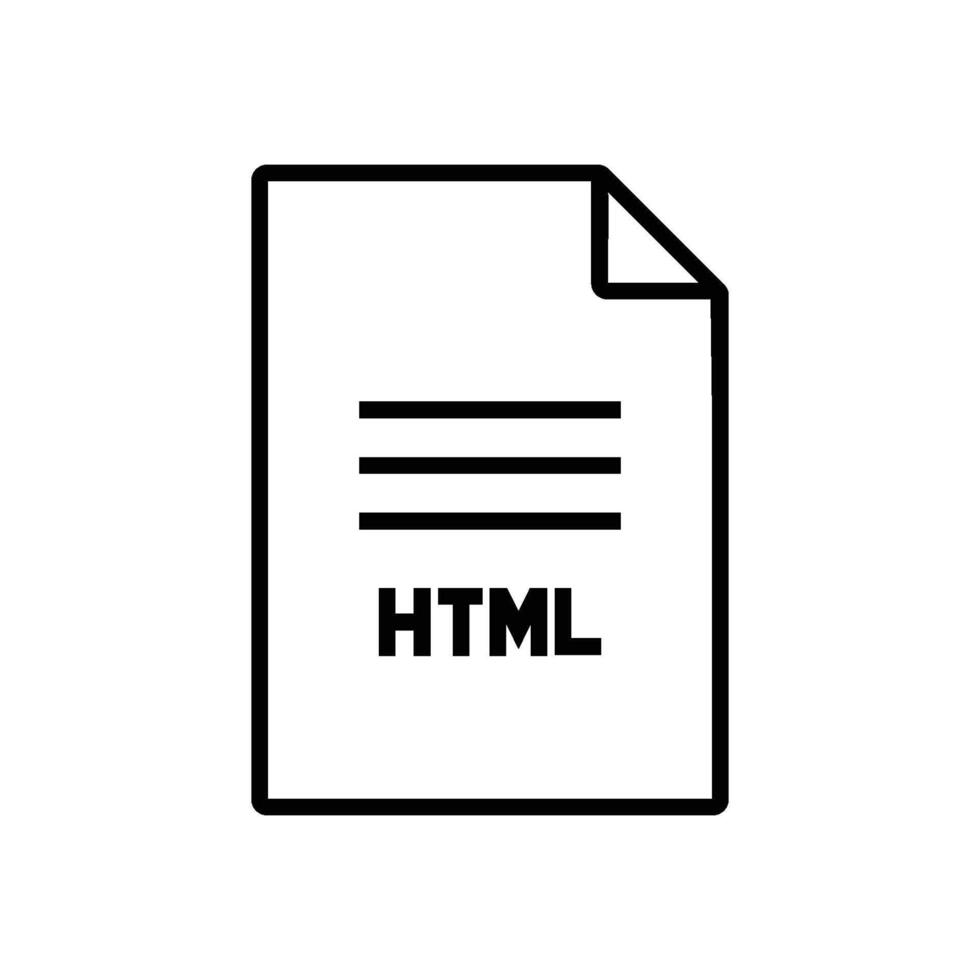 html icon symbol line vector