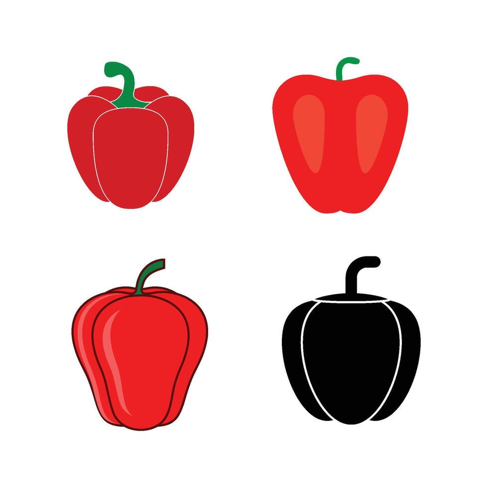 simple paprika icon colour vector