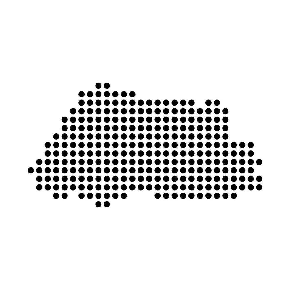 Bhutan map icon polka dot vector
