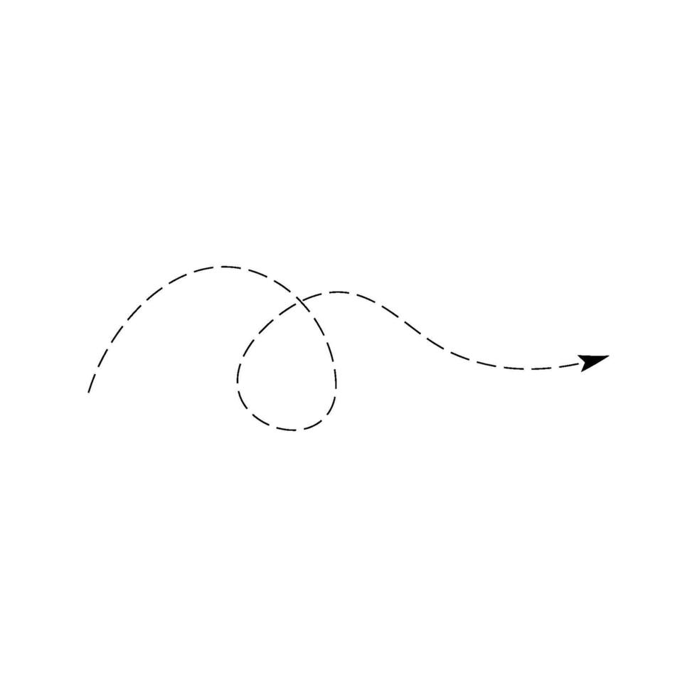 dotted arrow icon dot vector