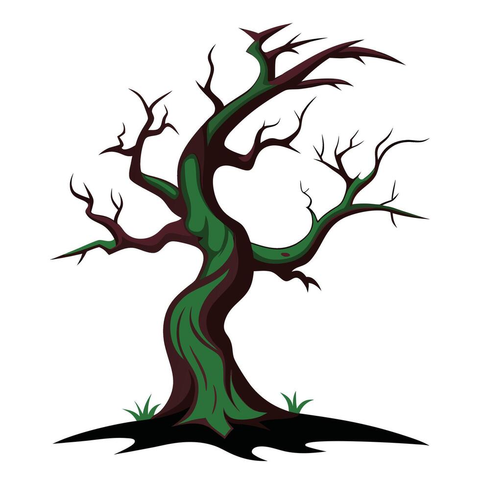 a cartoon tree with no leaves on it design on a white background vector