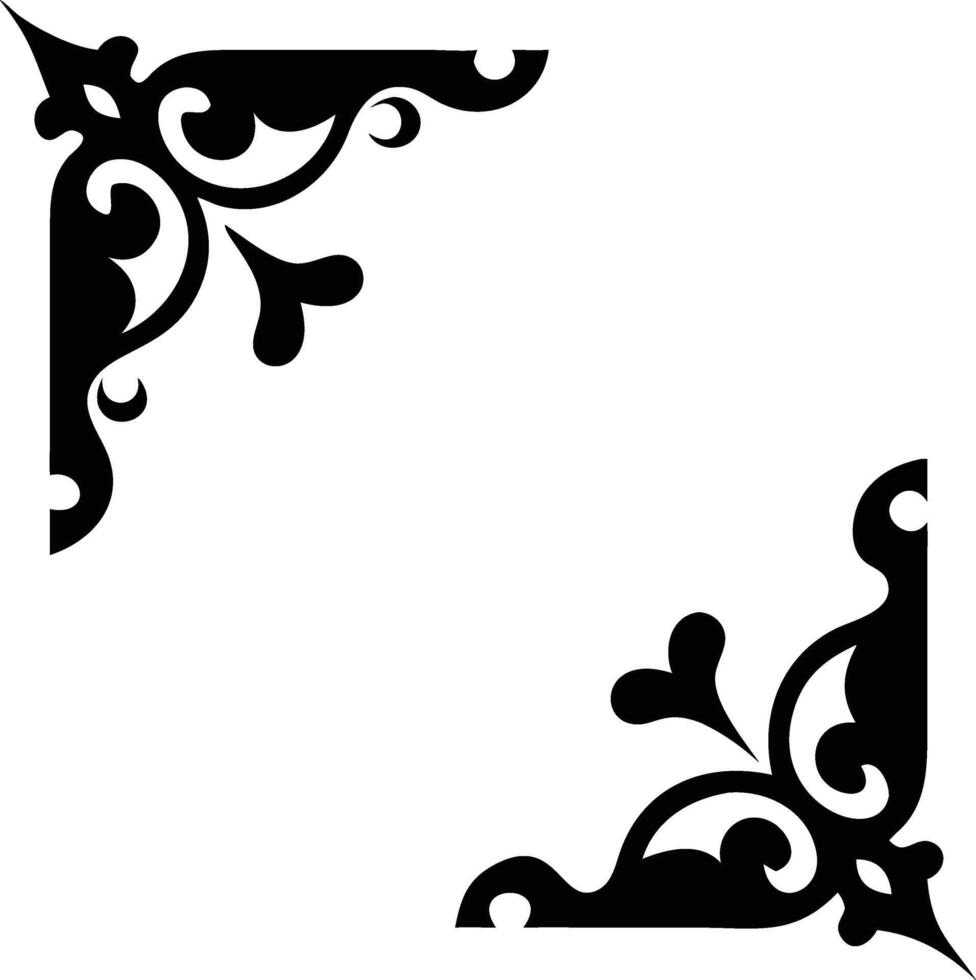 a black and white design with ornate designs vector