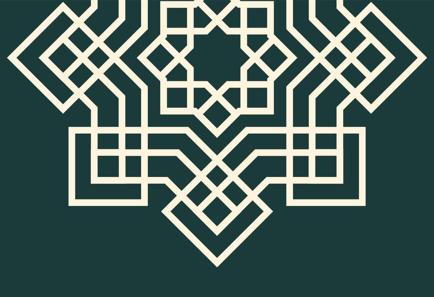 an islamic geometric pattern on a green background, abstract geometric background with squares vector