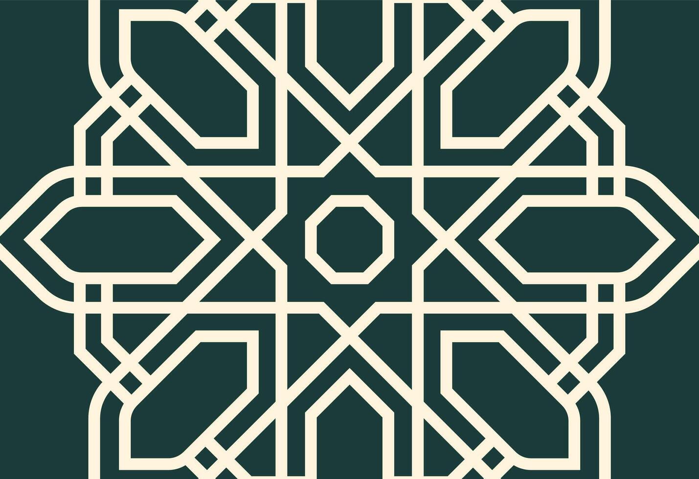 an arabic pattern in green and white, Oriental ornament in arabic style vector