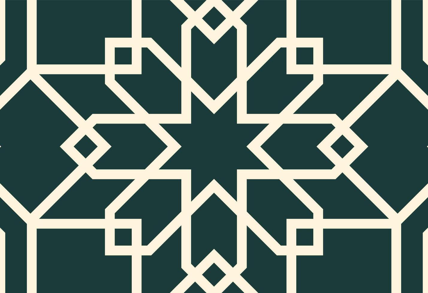 Oriental ornament in arabic style. Template for design, a green and white geometric pattern vector