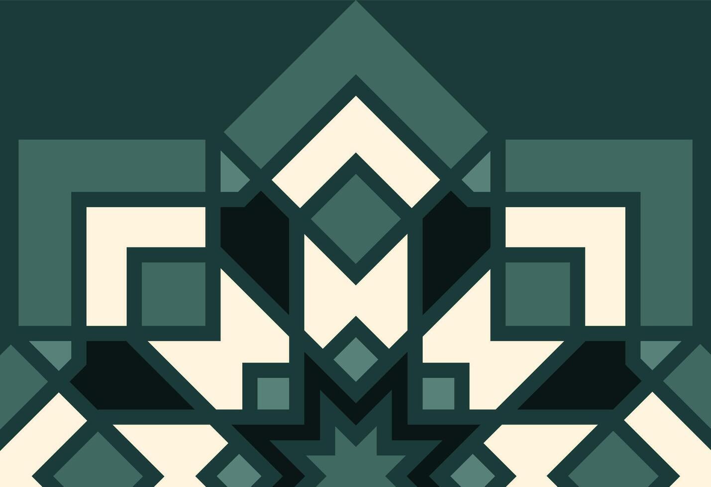a green and white geometric pattern vector