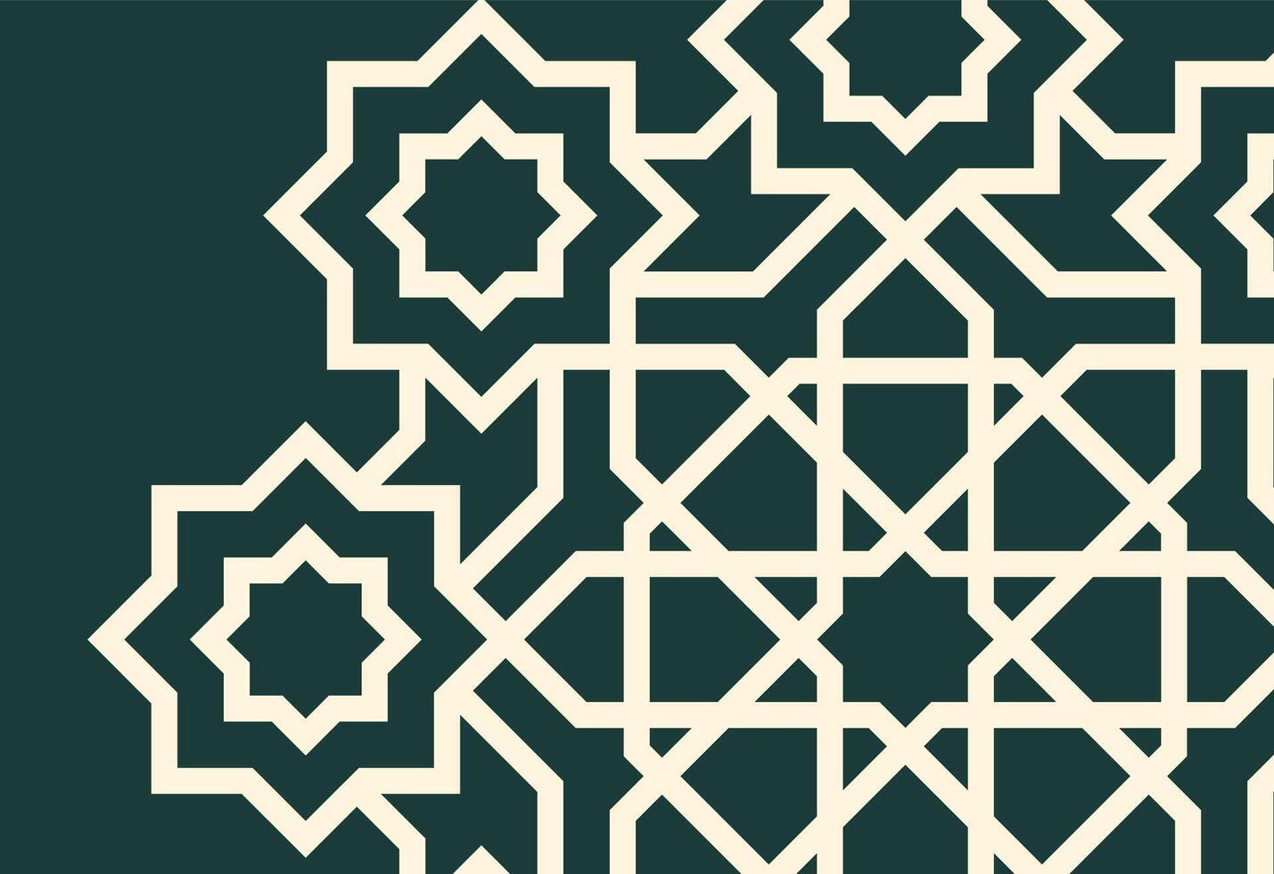 an islamic pattern on a green background vector