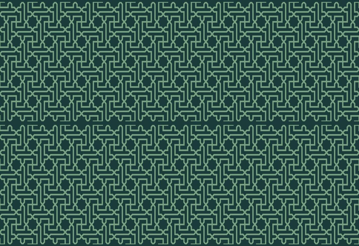 pattern in islamic style. green background illustration. vector