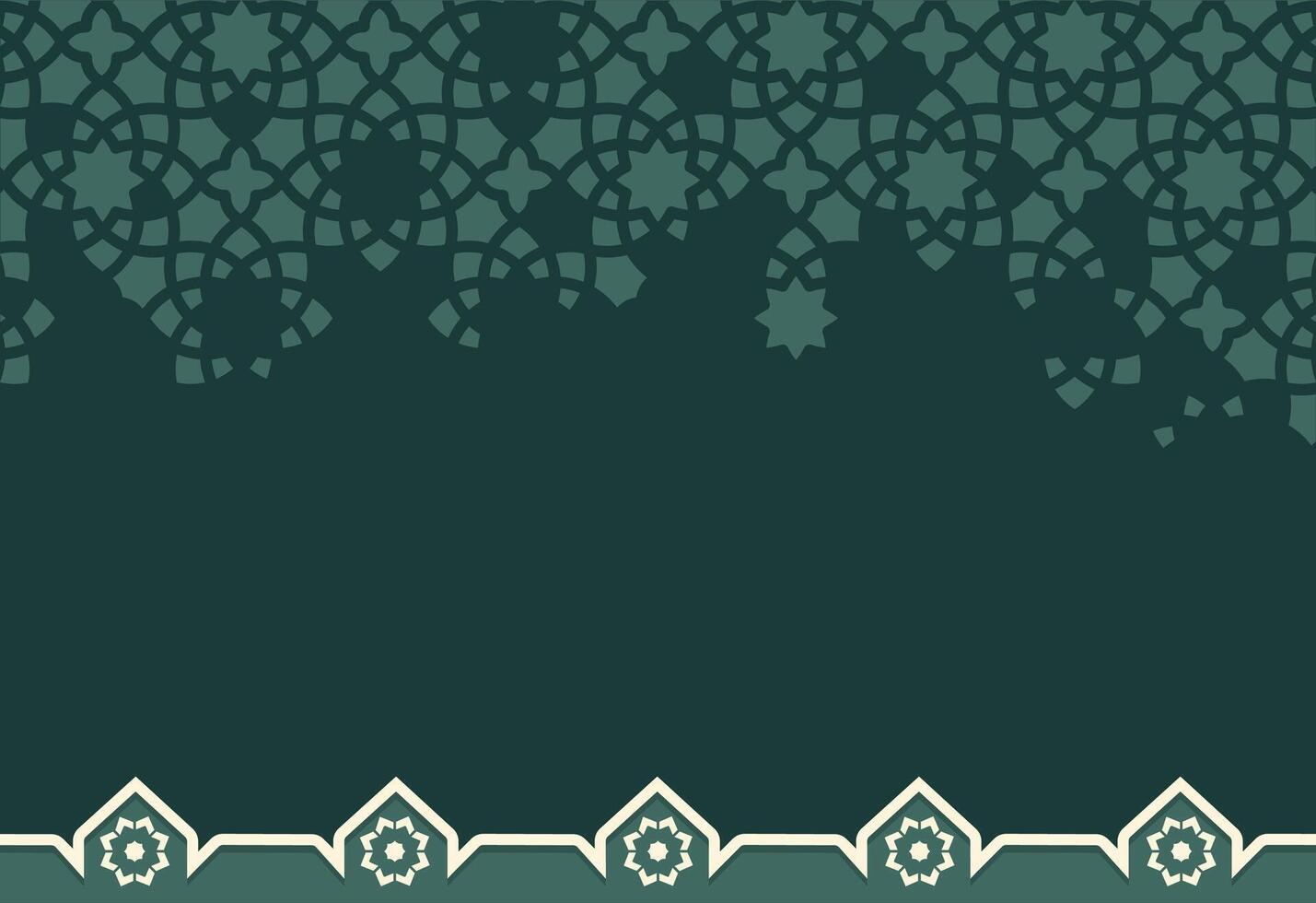 an islamic background with a green and white pattern vector
