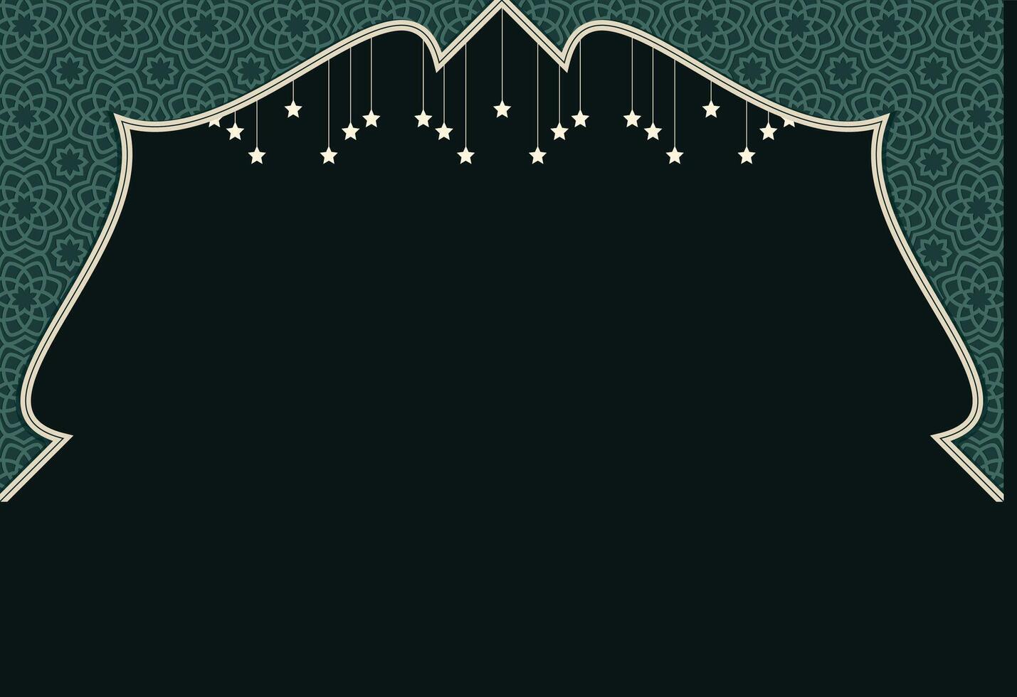 an arabic style frame with stars and a border vector