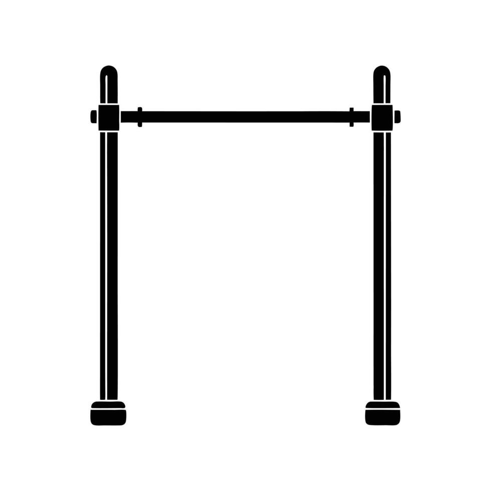 Silhouette of a Pull-Up Bar Gym Equipment vector