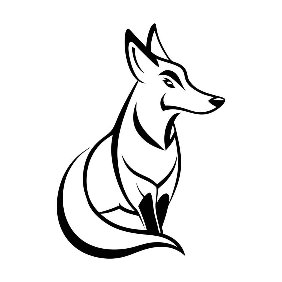 Fox logo design illustration vector