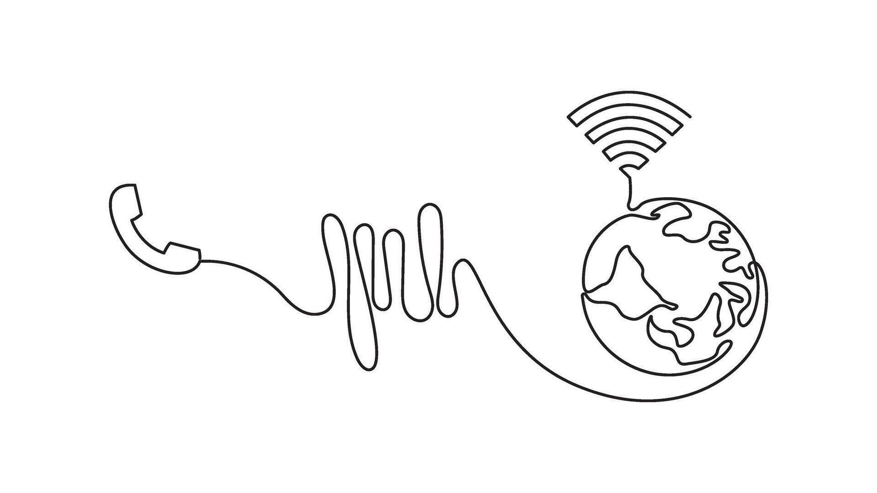 Seamless Global Communication and Connectivity through Wireless Technology vector