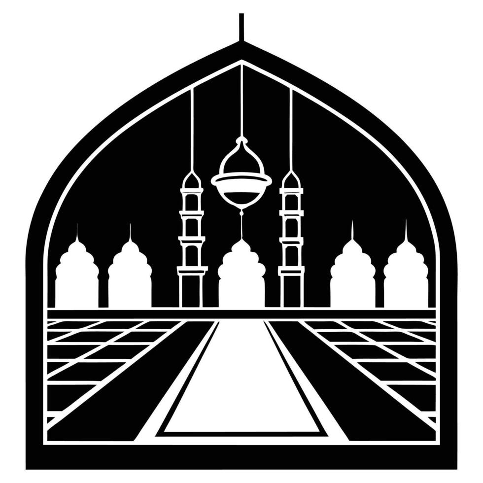 Islamic mosque illustration vector