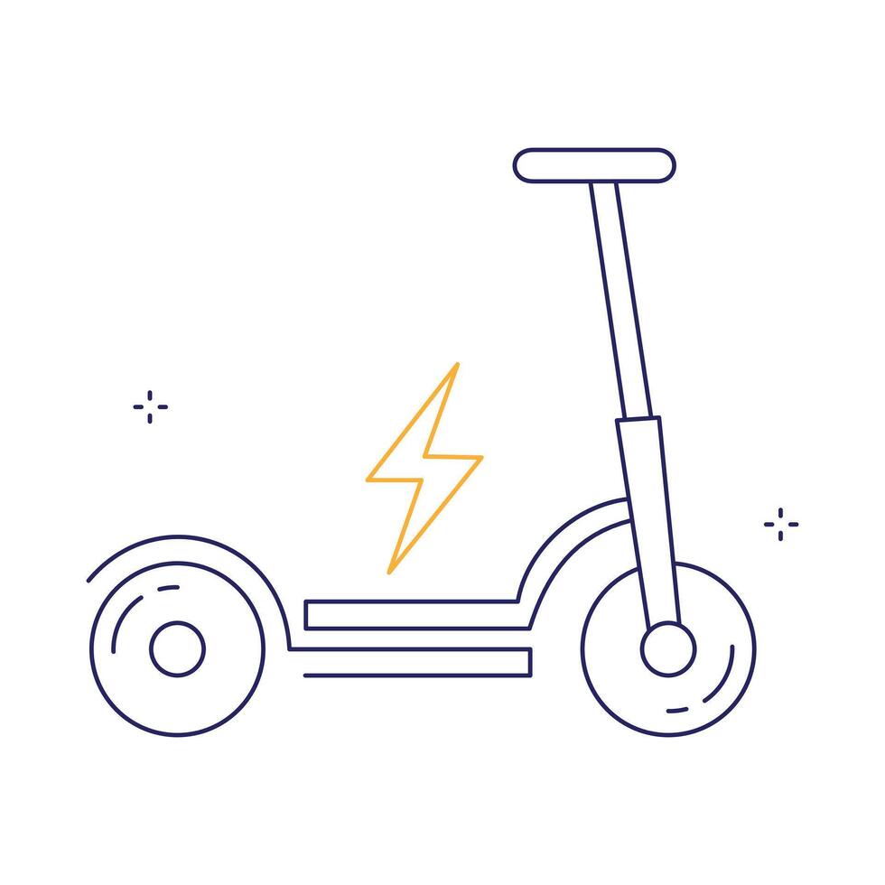 Energy-Efficient Urban Electric Scooter Icon Design vector