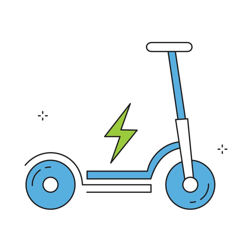 Eco Travel Lightweight Scooter Icon Design vector