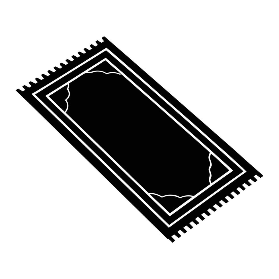 a black and white image of a rectangular rug vector