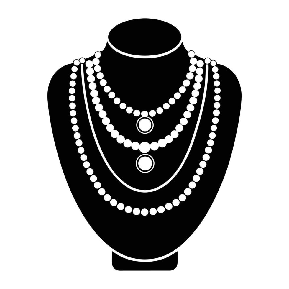 luxurious and elegant collection of pearl jewelry on white background. vector