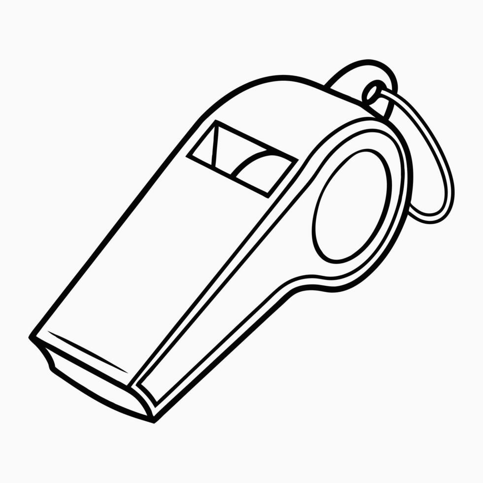 a whistle is shown in a line drawing vector