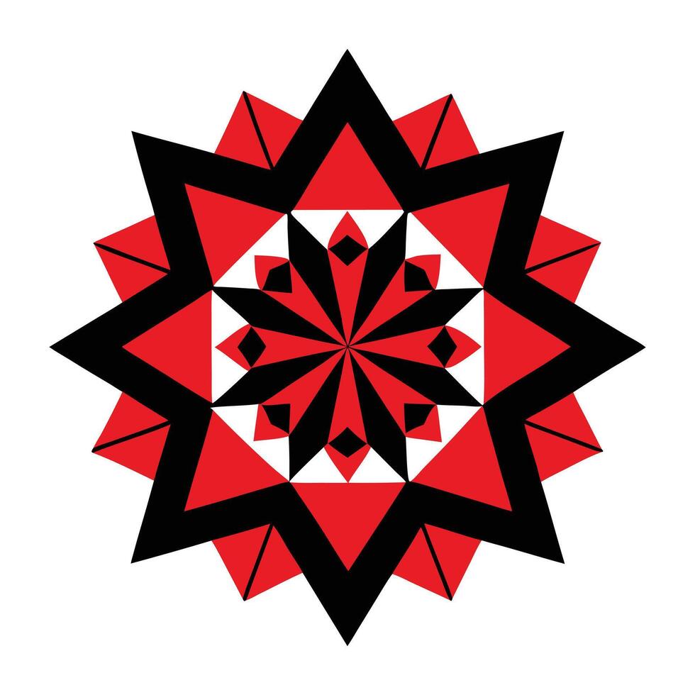mandala using geometric shapes. vector
