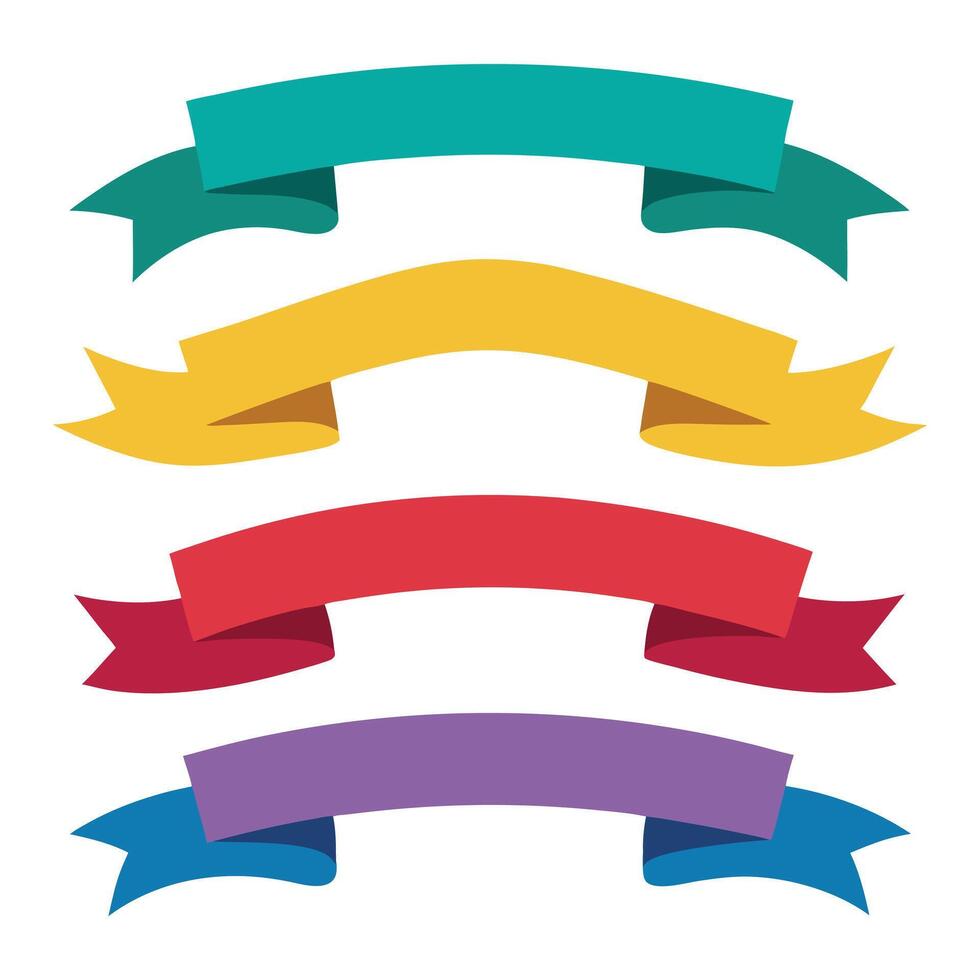 colorful ribbons set illustration vector
