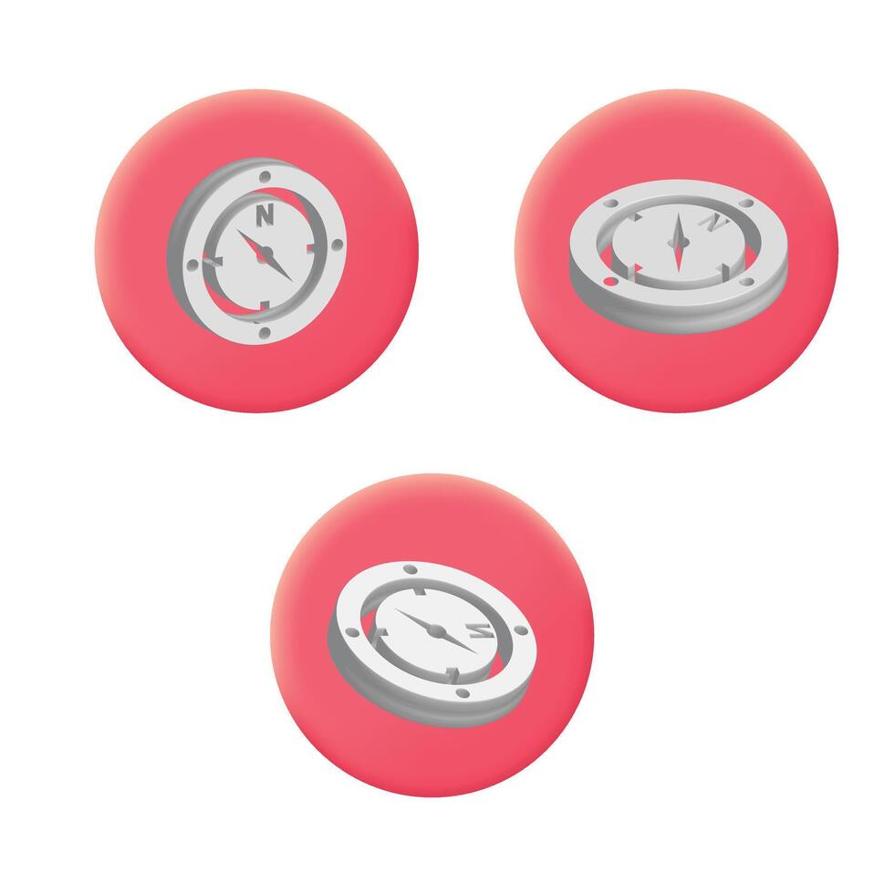 Four different types of clocks on a red background vector