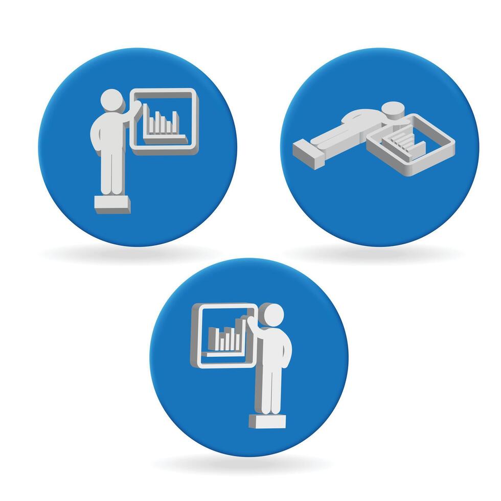 Business man on a board, business man on a board, business man on a board, business vector