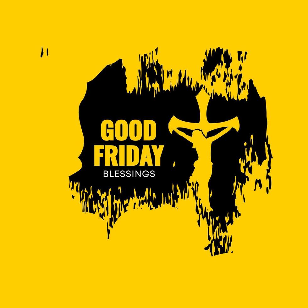 Good Friday Blessings Crucifixion, Faith, Hope, Sacrifice, Remembrance vector