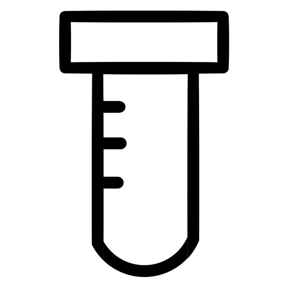 A test tube with a white line on it png
