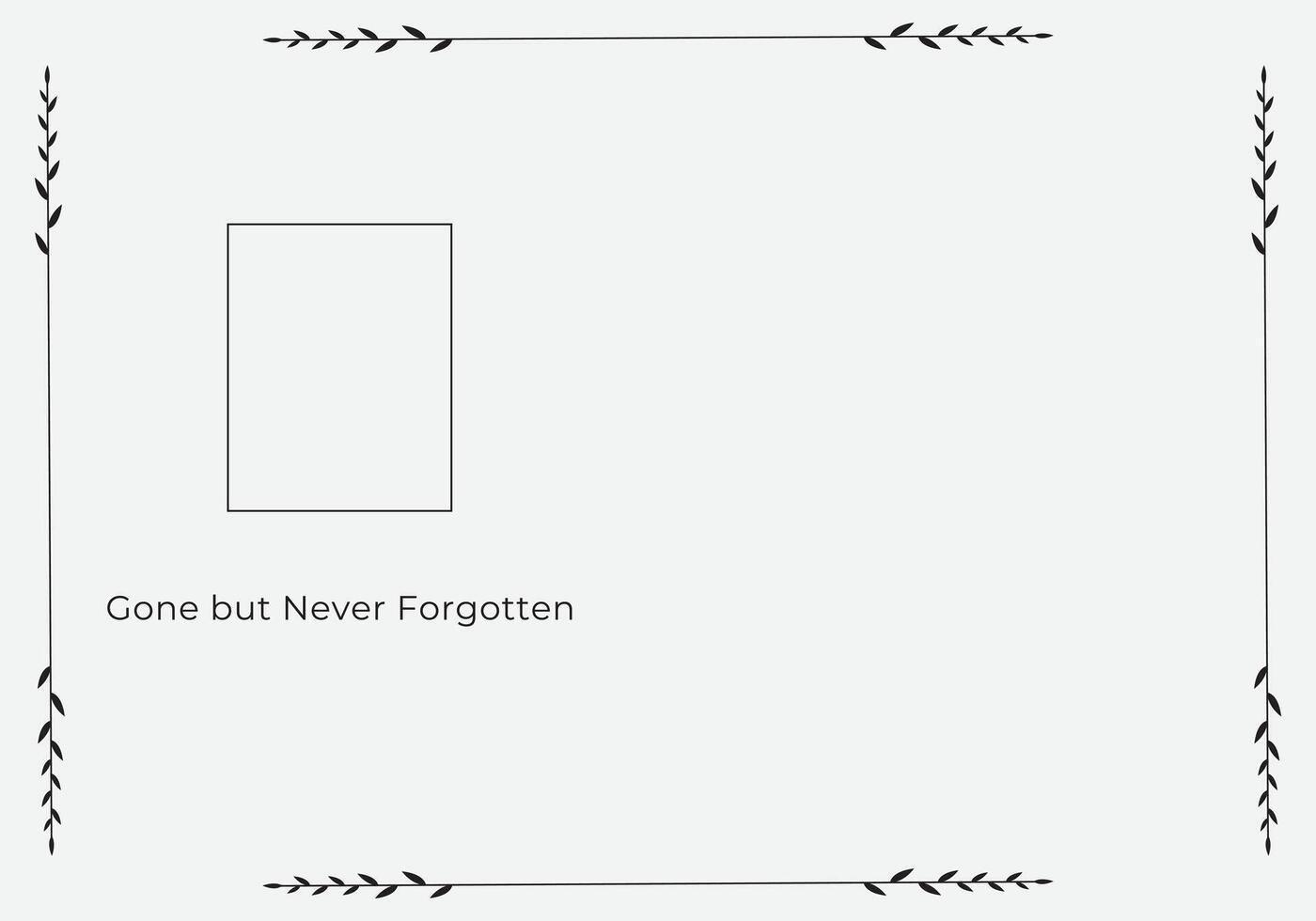 Digital Funeral Announcement Illustration with Placeholder for Text vector