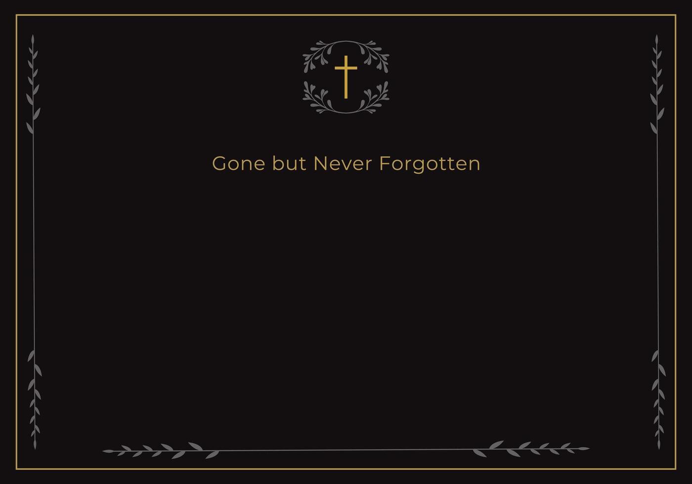 Memorial Service Announcement Illustration with Empty Space for Text vector
