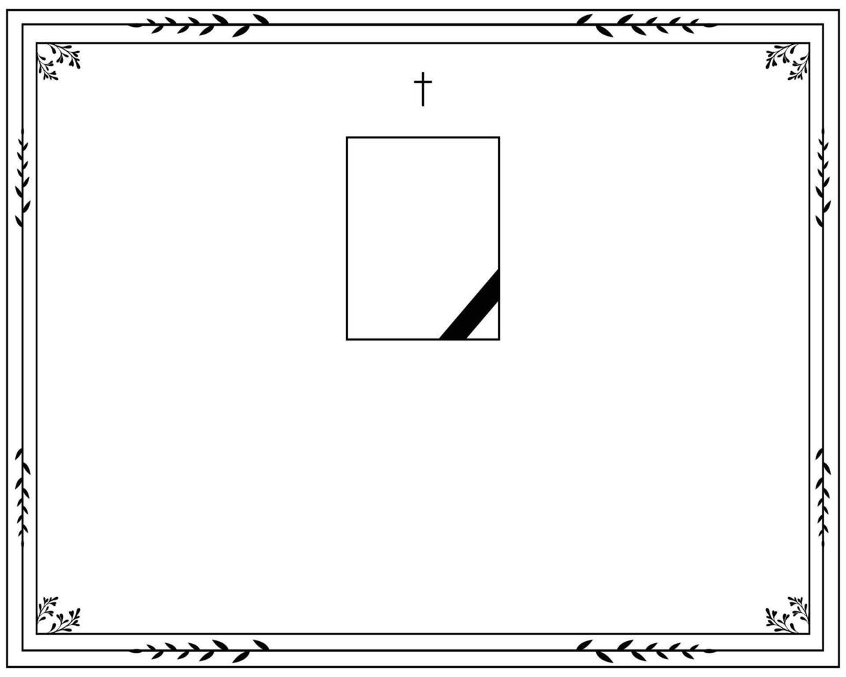 Digital Memorial Card Illustration with Empty Space for Text vector