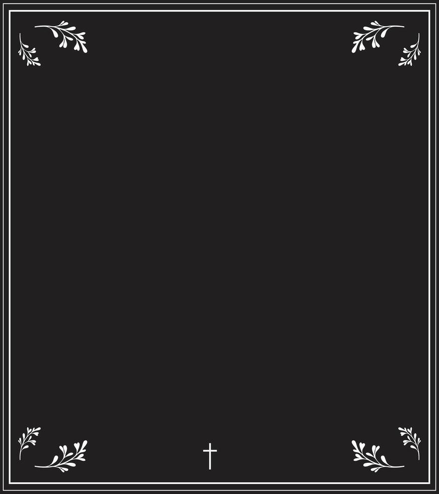 Funeral Invitation Card Illustration with Space for Text and photo vector