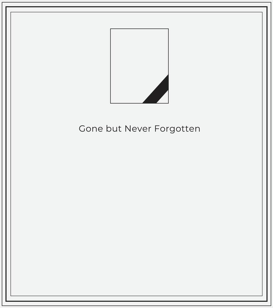 Funeral Invitation Illustration with Blank Text Box and photo space with black ribbon vector
