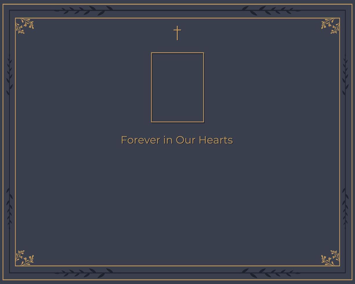 Forever in Our Hearts Memorial Card Illustration with Blank Space for Text vector