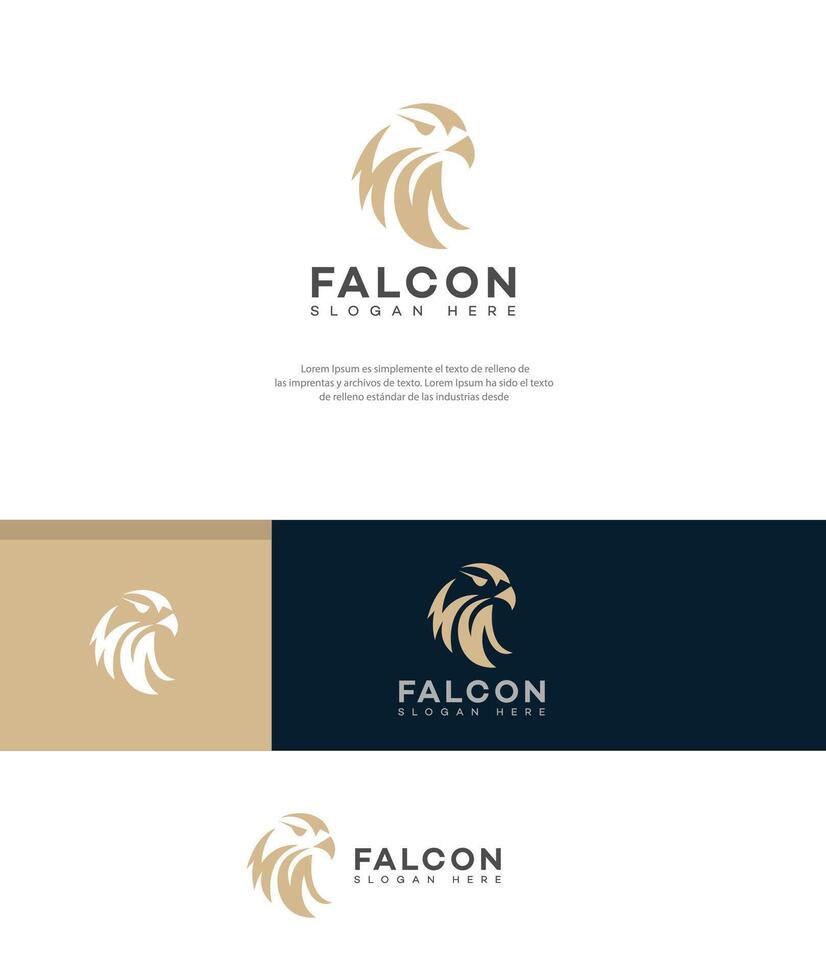 Falcon Logo Design Abstract Bird Head, Branding, Identity, Elegant, Minimalist, Professional vector