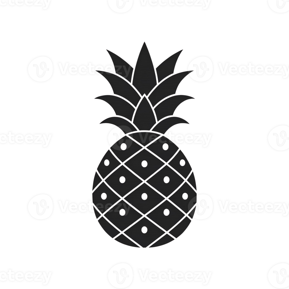 The pineapple is in the shape of a cone png