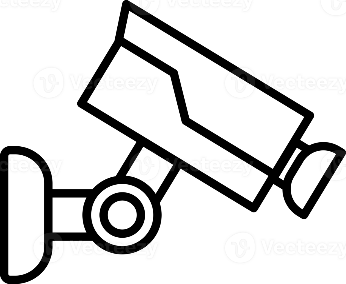 Security camera outline icon for graphic design, logo, web site, social media, mobile app, ui. png