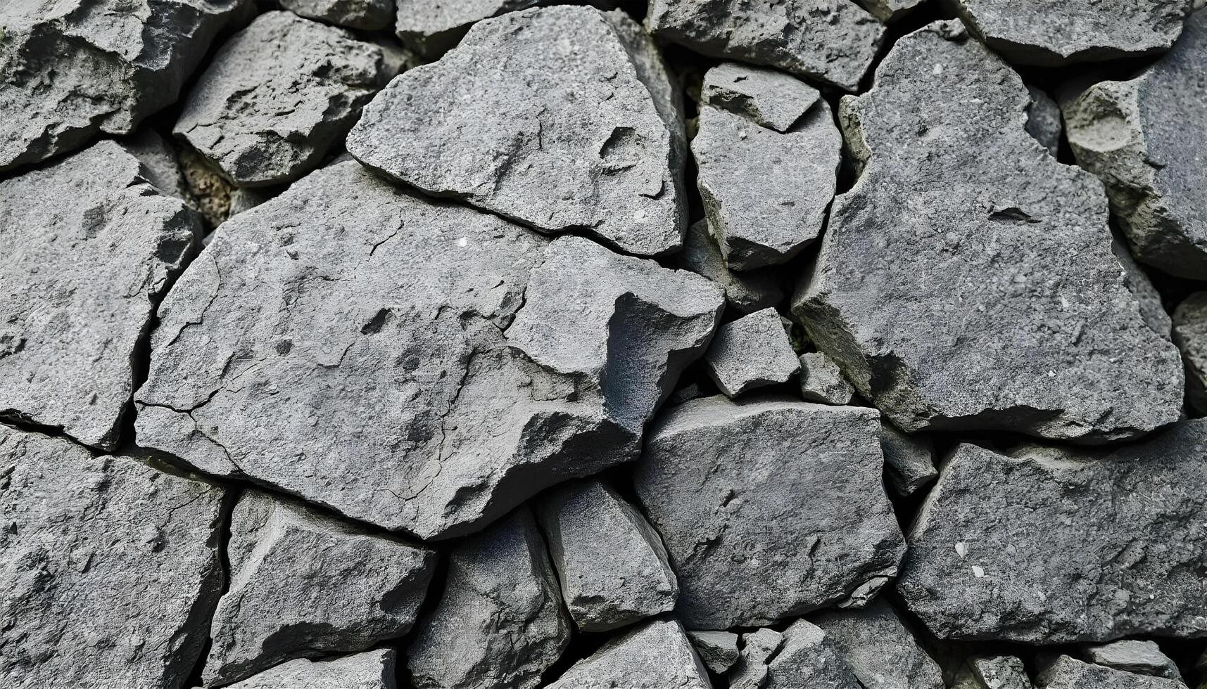 Close-up view of Grey Stone Wall Texture photo