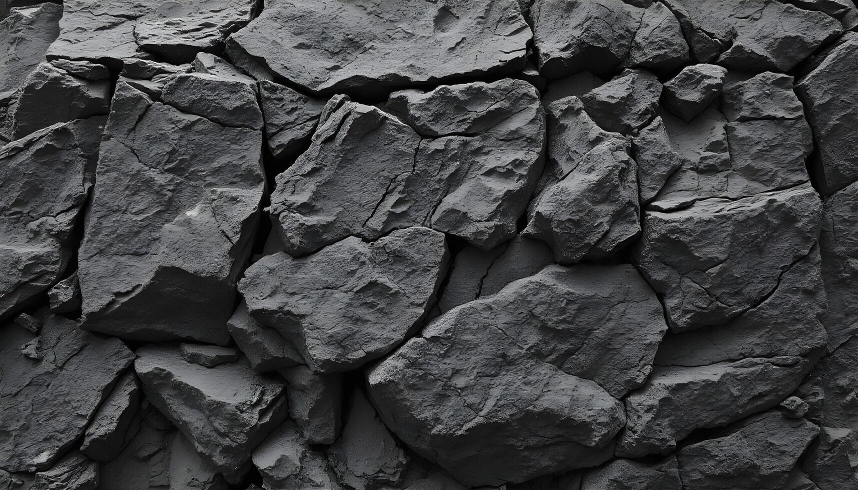 Close-up view of a dark gray rock face photo