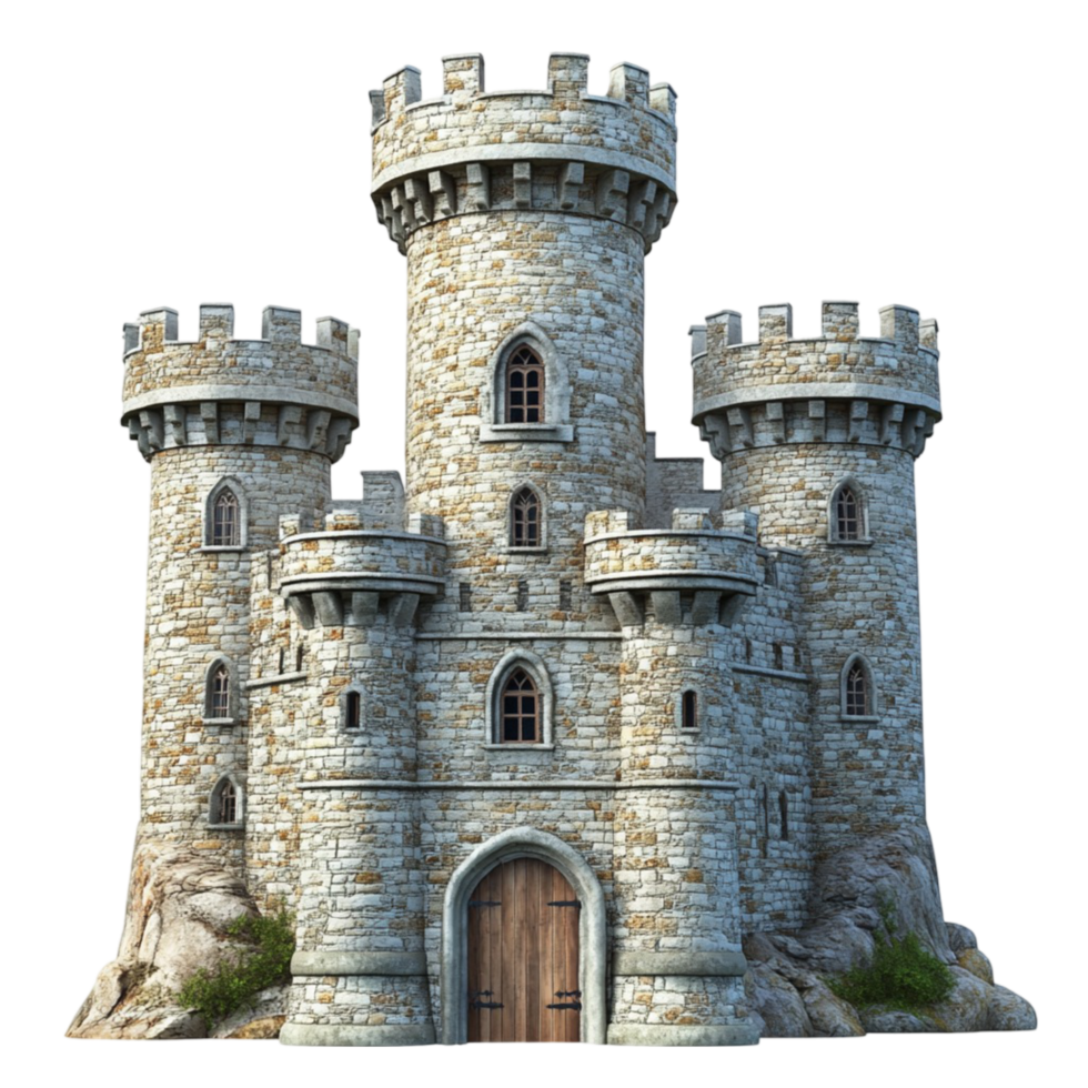 Medieval Castle Architecture Isolated Transparent Background png