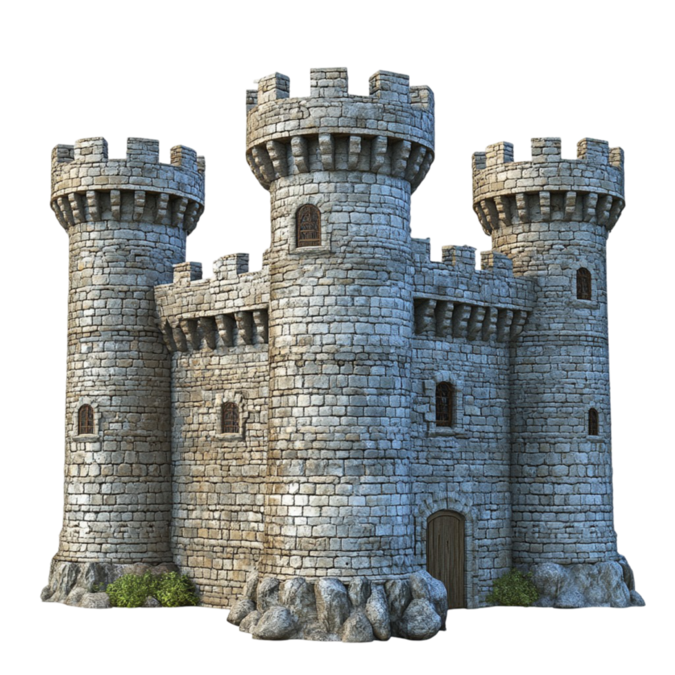 Majestic Castle Fortress Stronghold Tower Transparent Background png