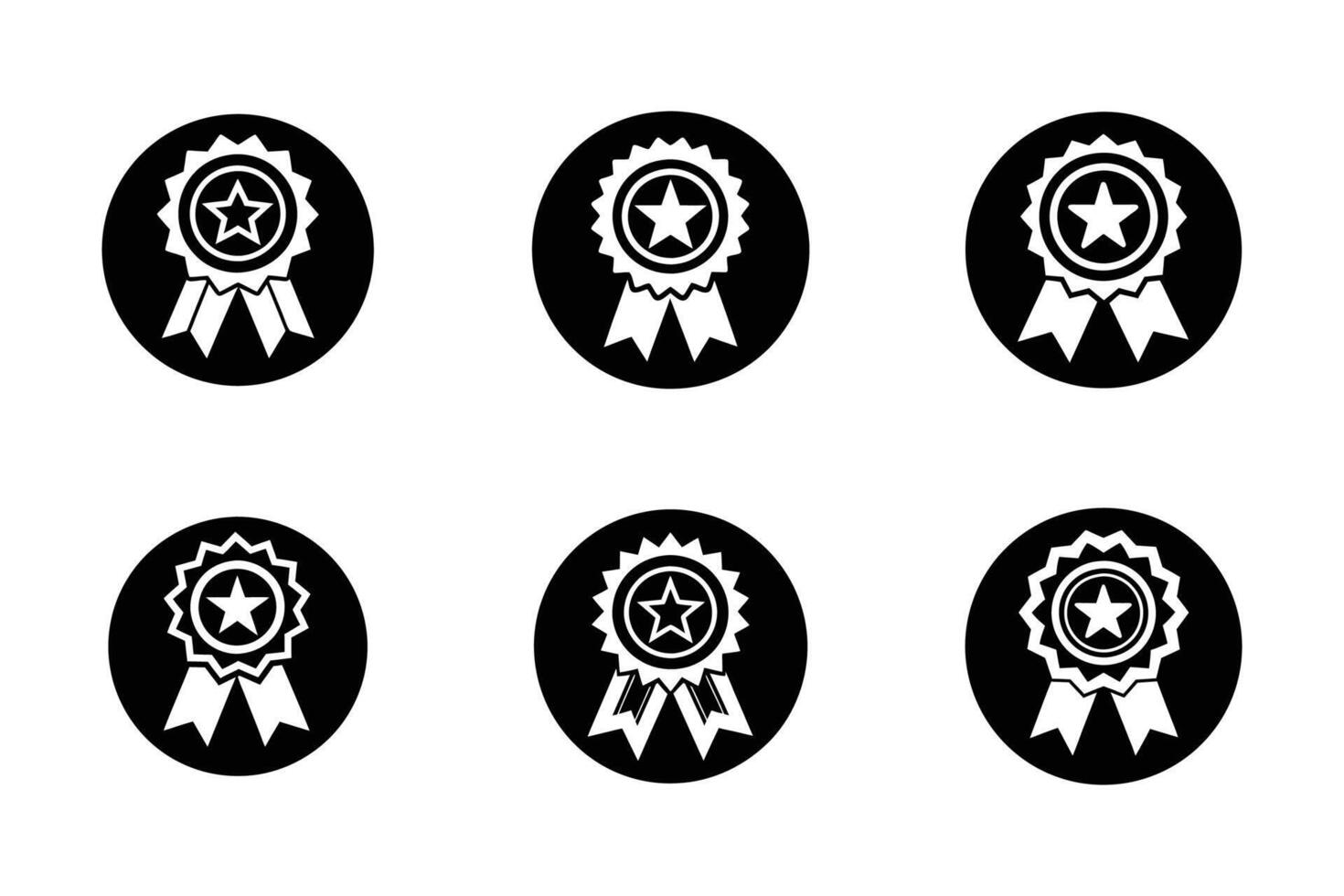 Clean badge icon set flat and minimalistic isolated vector