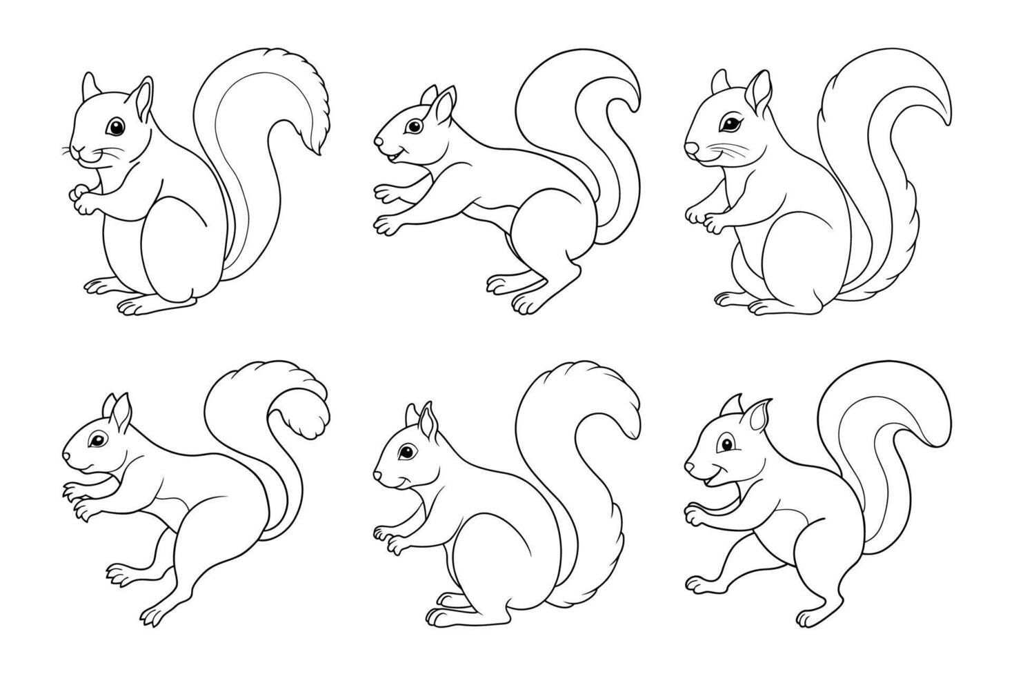 Isolated squirrel silhouette flat artistic design vector