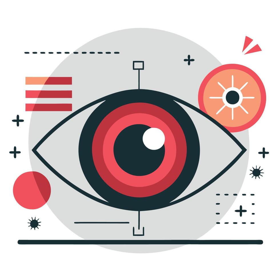 Eye Test Concept Illustration Demonstrating Visual Perception vector