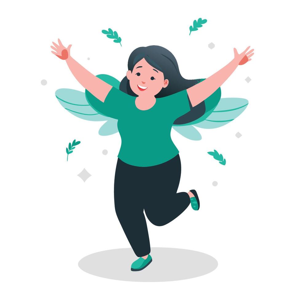 Expressive Illustration Depicting the Liberating Essence of Freedom vector