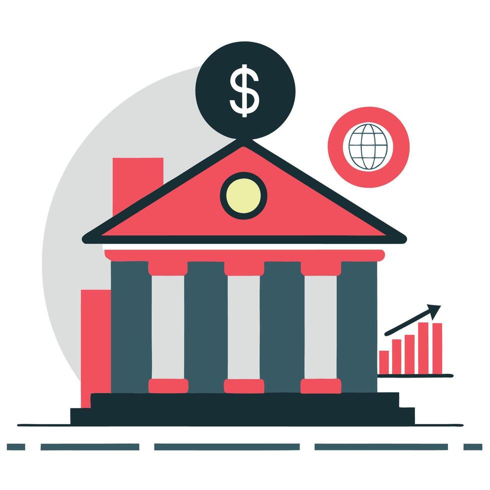 Finance Concept Illustration Depicting Financial Strategies and Investments vector