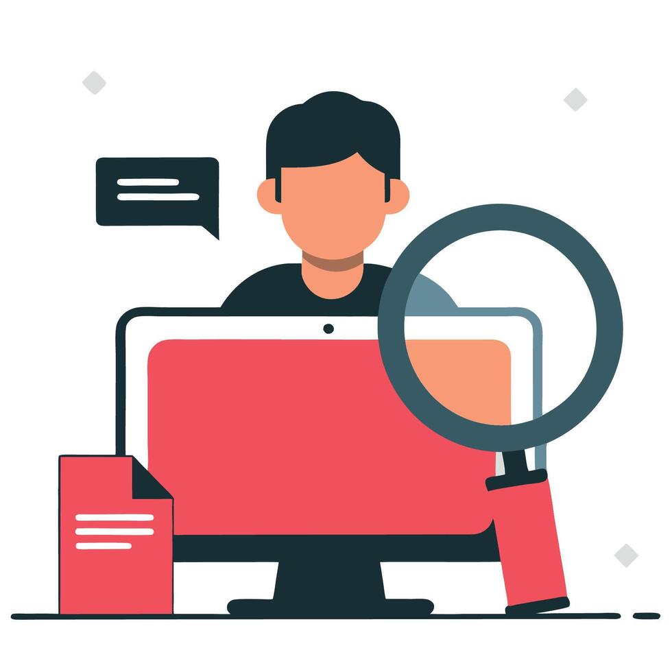 Comprehensive Illustration of File Searching Concepts and Methods vector